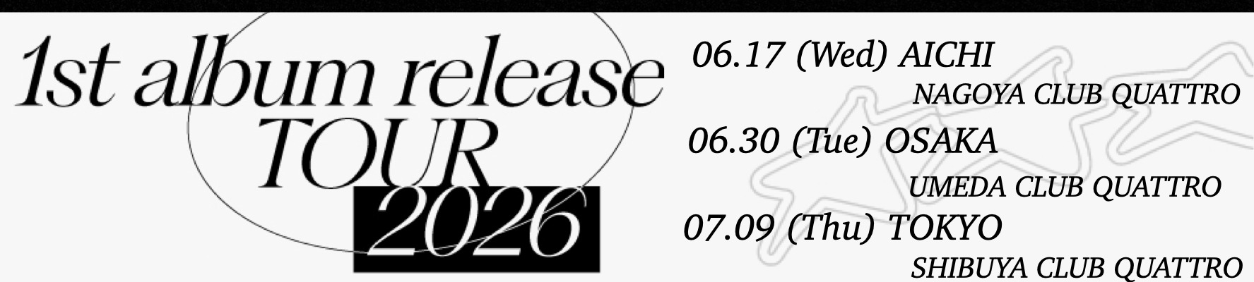 1st album release TOUR 2026