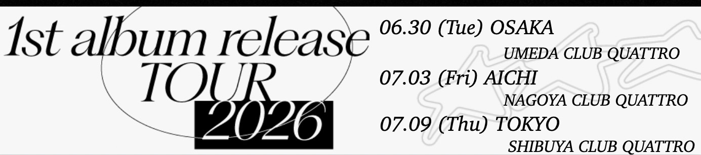 1st album release TOUR 2026